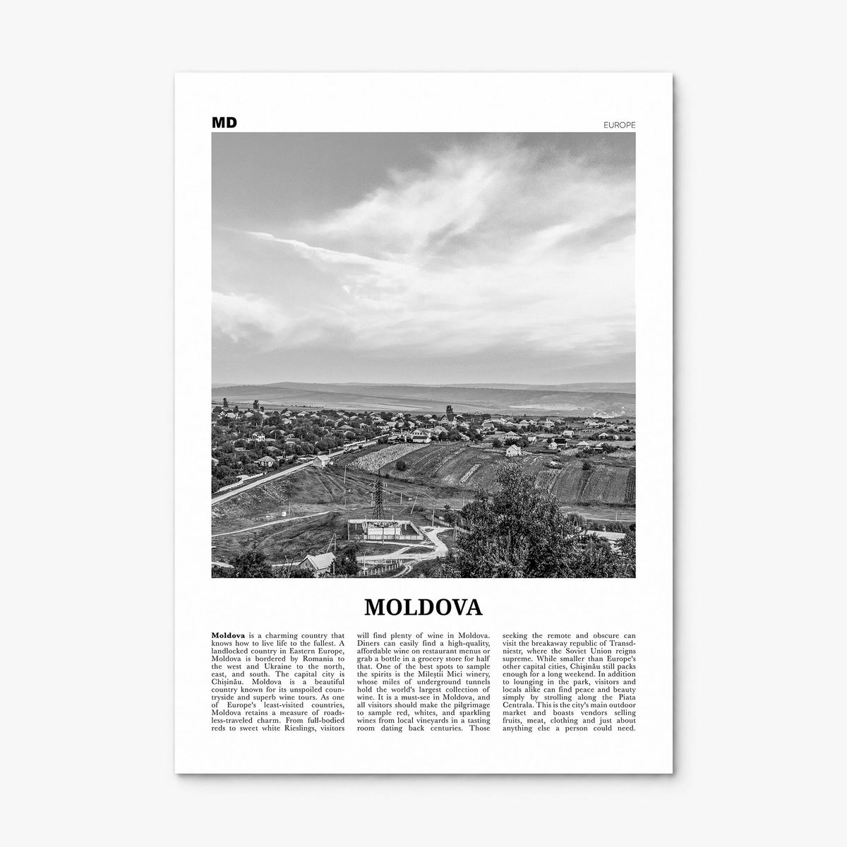 Moldova Newspaper Poster, print only (unframed)