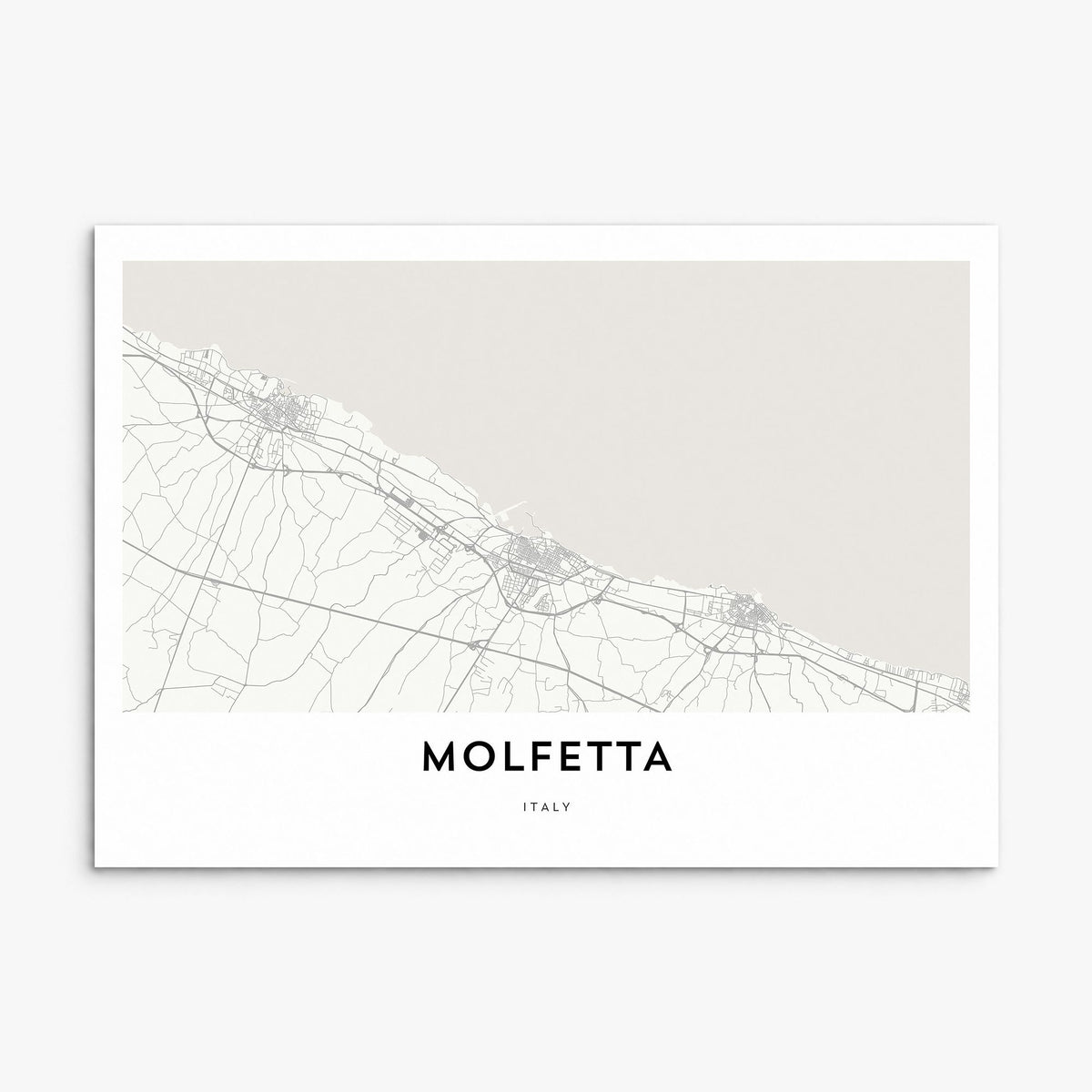 Molfetta Map Poster, print only (unframed)