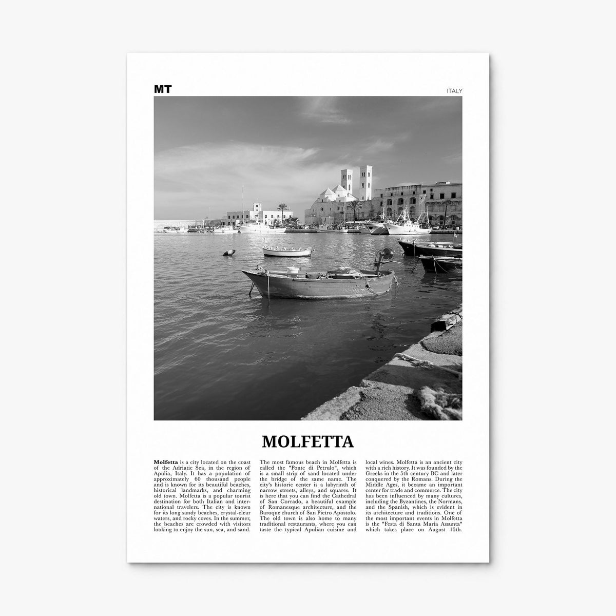 Molfetta Newspaper Poster, print only (unframed)