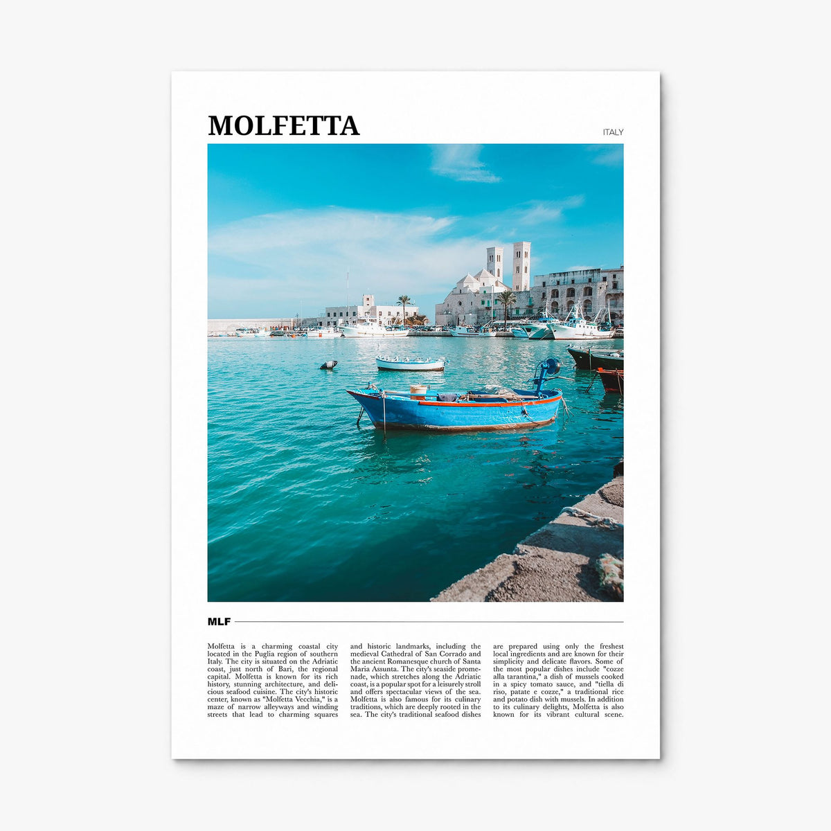 Molfetta Travel Poster, print only (unframed)