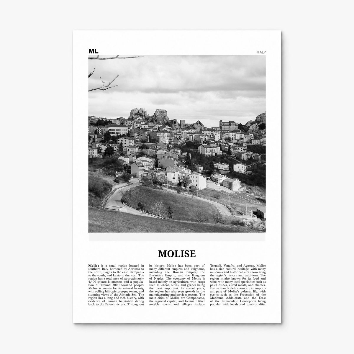 Molise Newspaper Poster, print only (unframed)