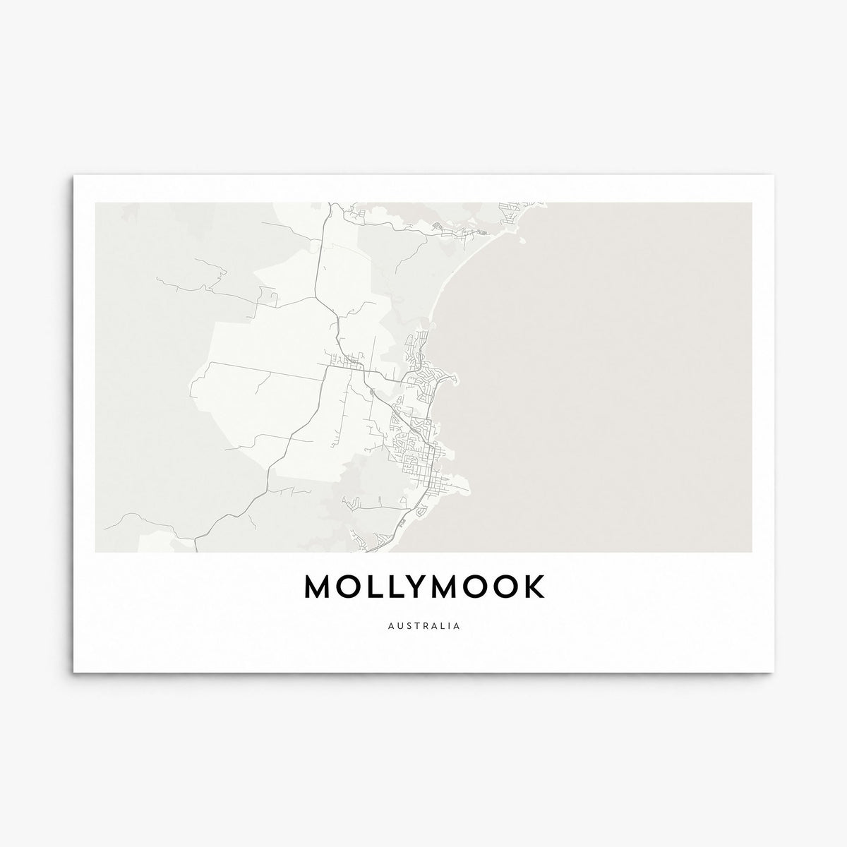 Mollymook Map Poster, print only (unframed)