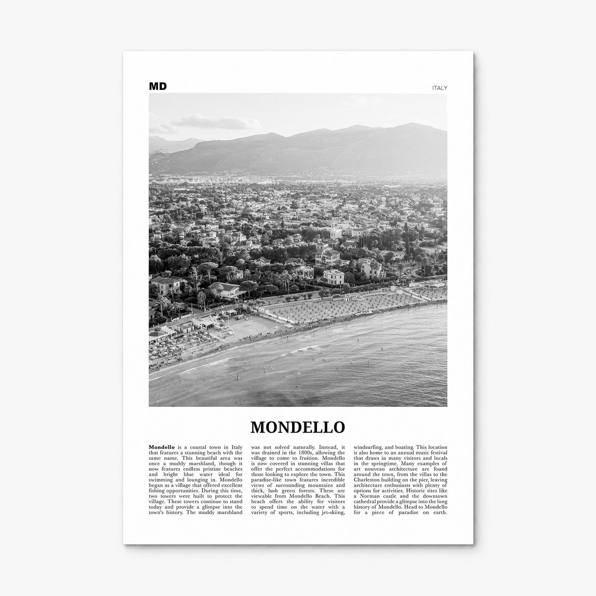 Mondello Newspaper Poster, print only (unframed)