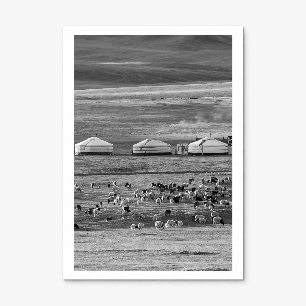 Mongolia Photo Poster, print only (unframed), white border