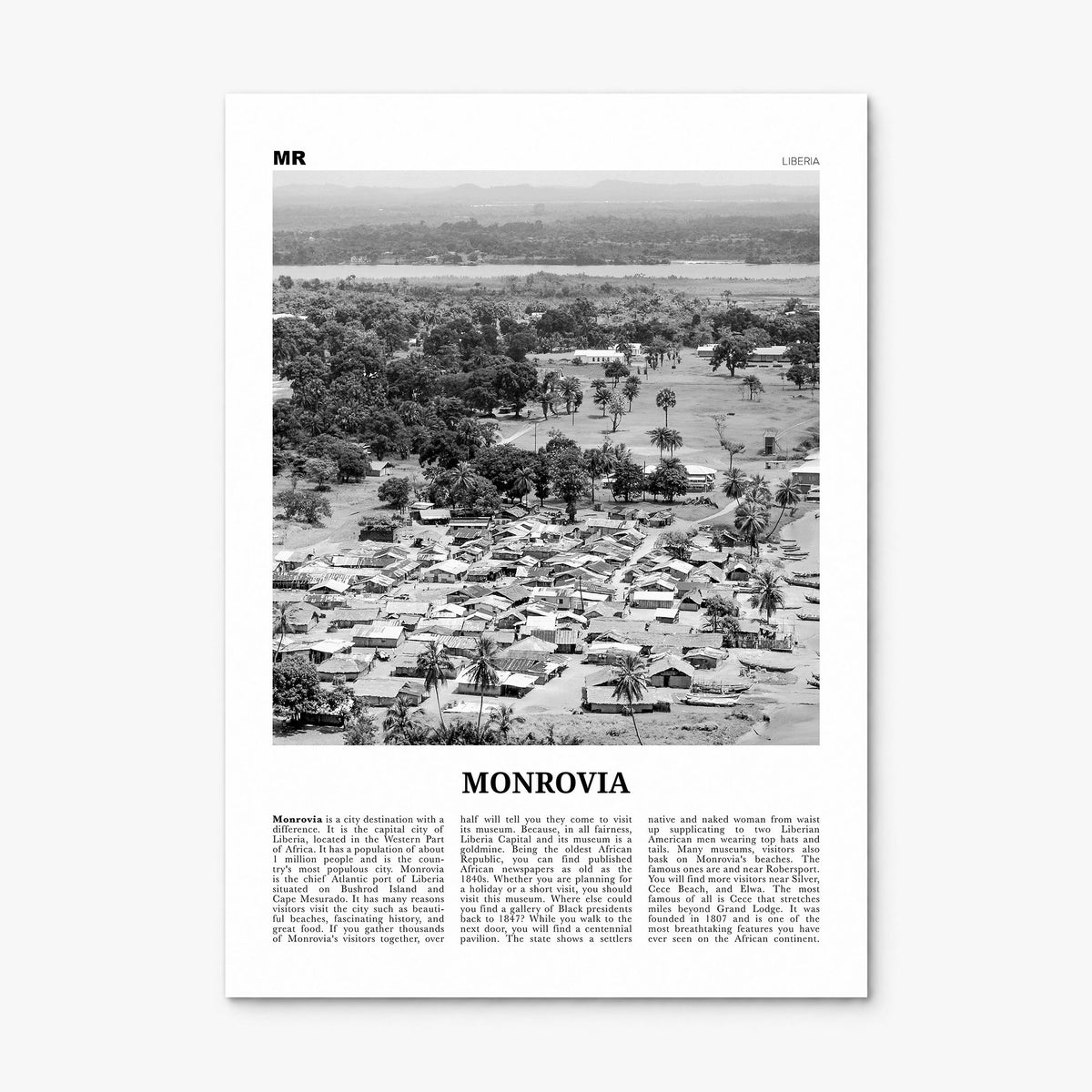 Monrovia Newspaper Poster, print only (unframed)