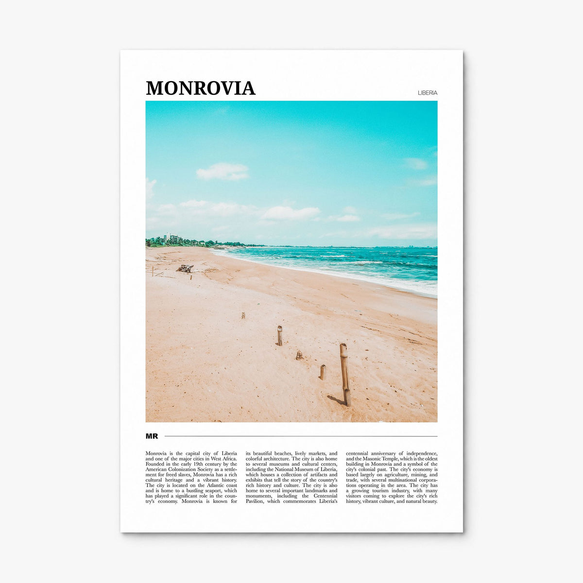 Monrovia Travel No 1 Poster, print only (unframed)
