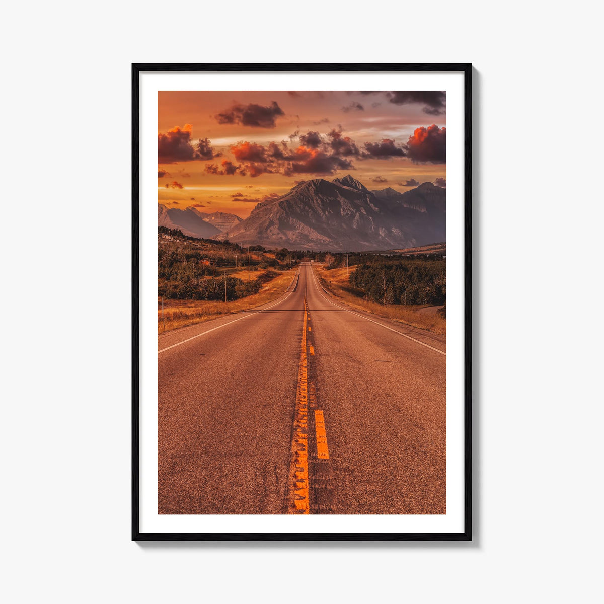 Montana no. 1 colorful photo poster of United States – vertical wall art, unframed print shown in interior mockup