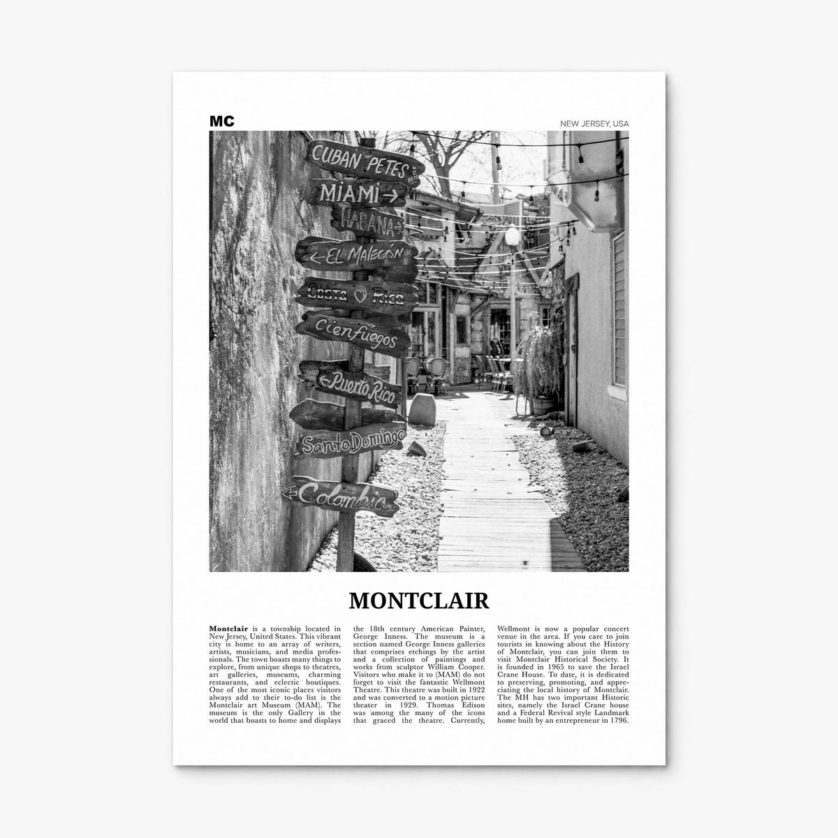 Montclair Newspaper Poster, print only (unframed)