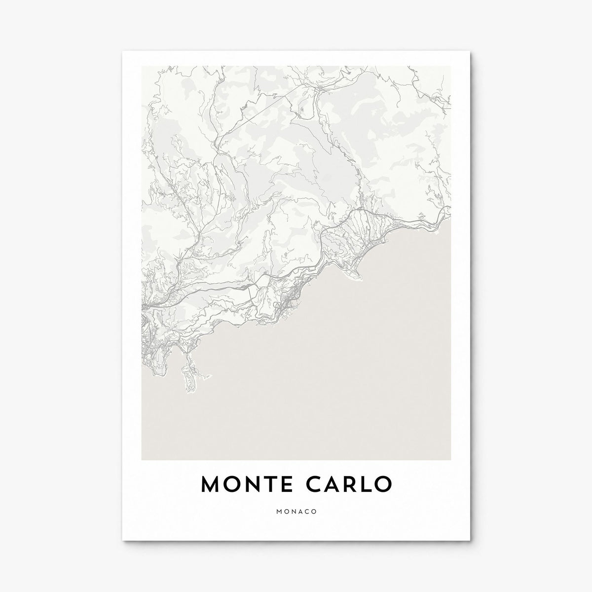 Monte Carlo Map Poster, print only (unframed)