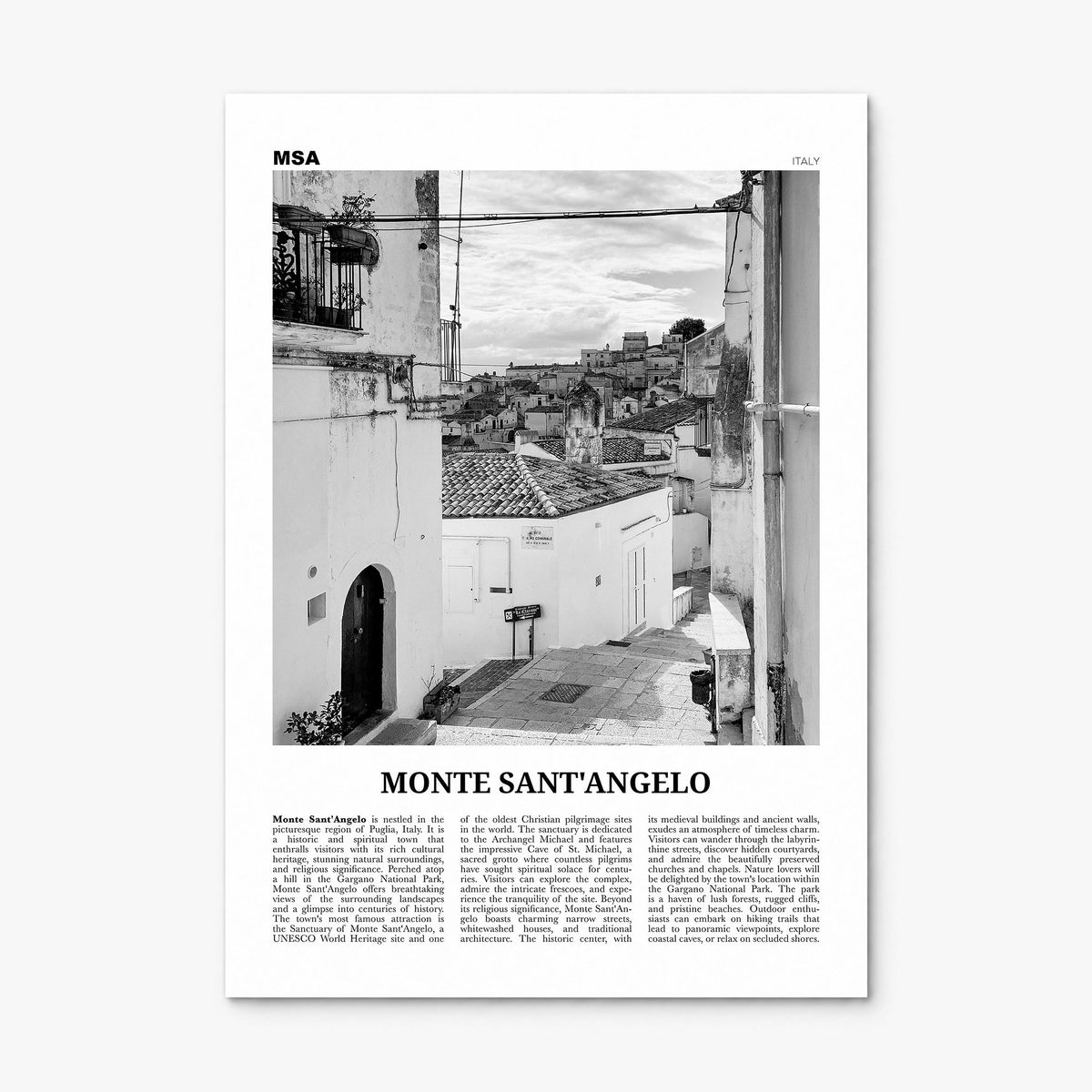 Monte Sant'Angelo Newspaper Poster, print only (unframed)