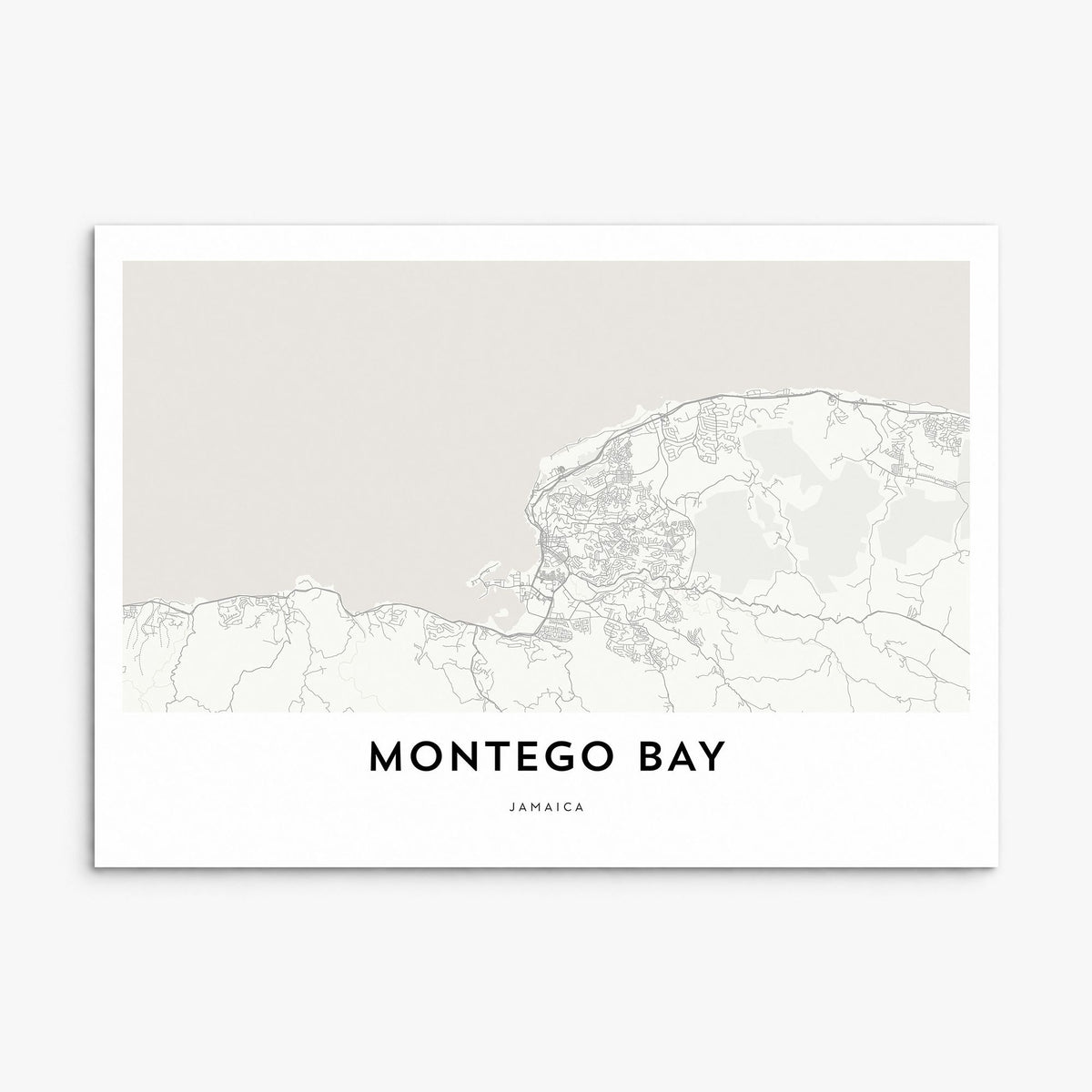 Montego Bay Map Poster, print only (unframed)