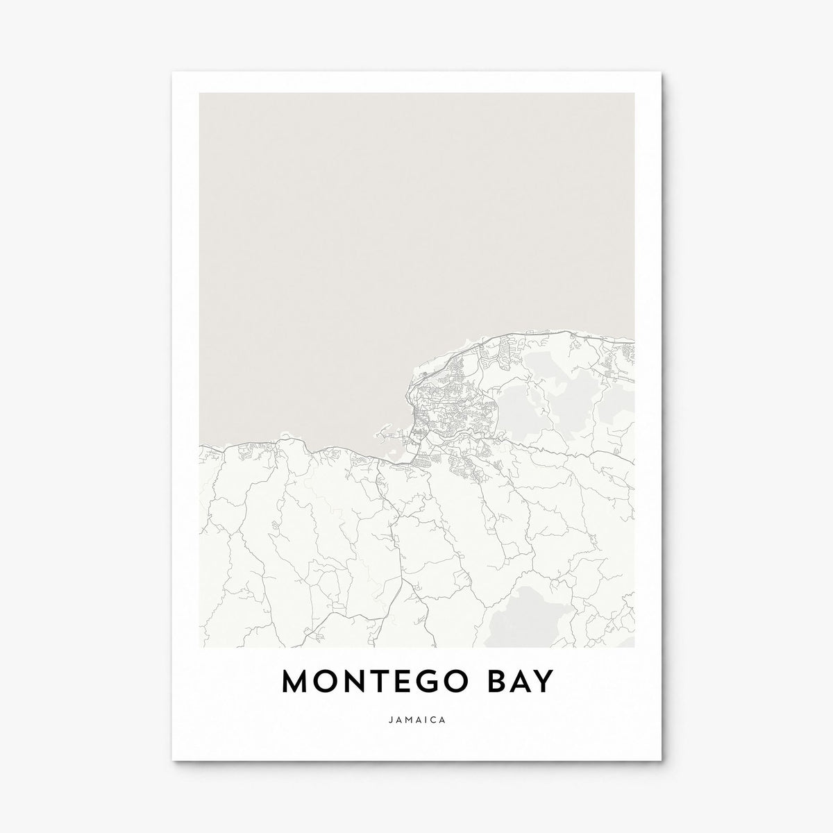 Montego Bay Map Poster, print only (unframed)