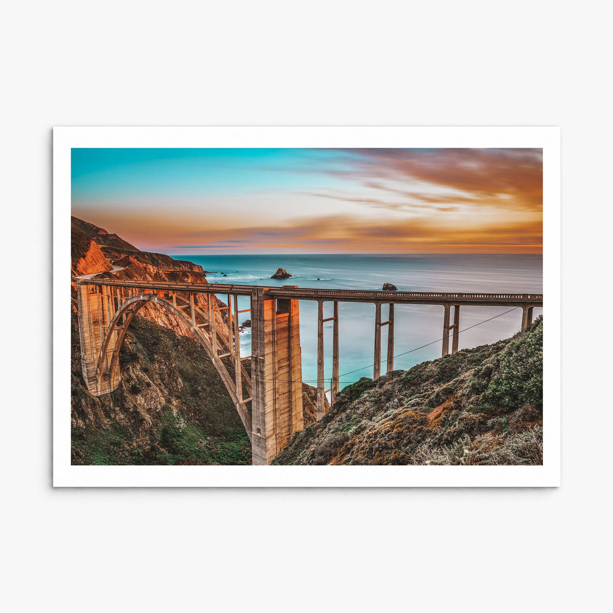 Monterey, California Photo Poster, print only (unframed), white border