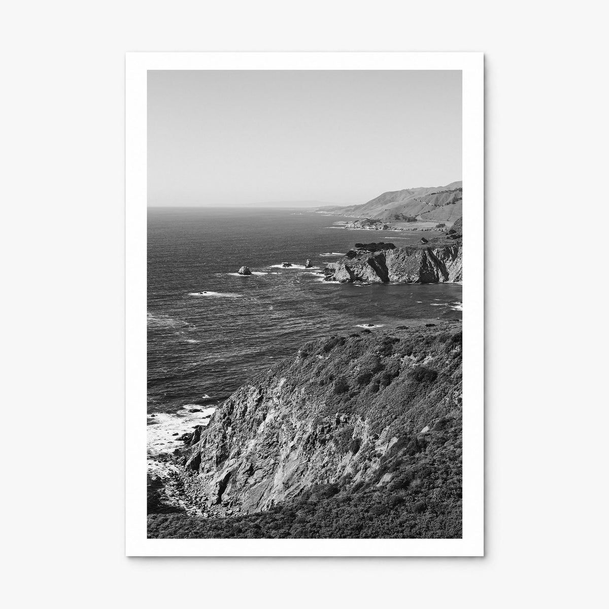 Monterey, California Photo Poster, print only (unframed), white border