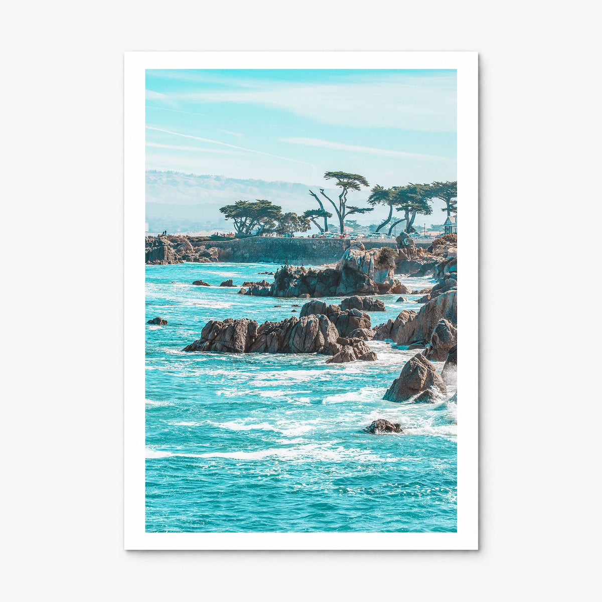 Monterey, California Photo Poster, print only (unframed), white border