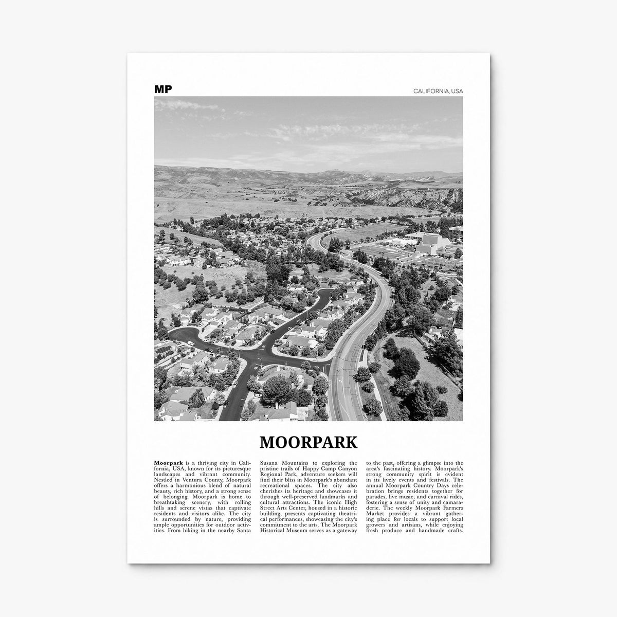 Moorpark Newspaper Poster, print only (unframed)