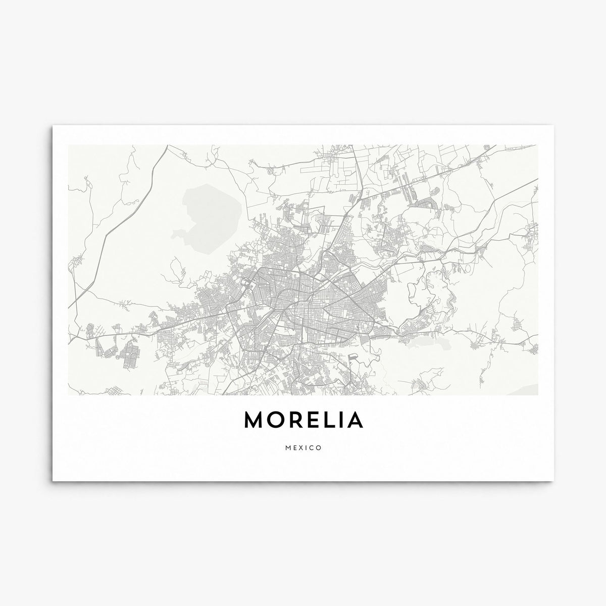 Morelia Map Poster, print only (unframed)