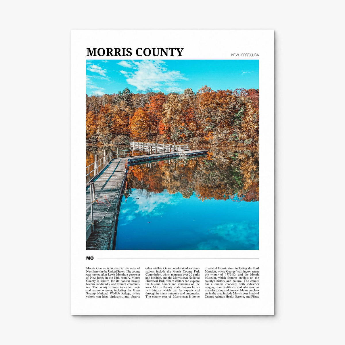 Morris County Travel Poster, print only (unframed)