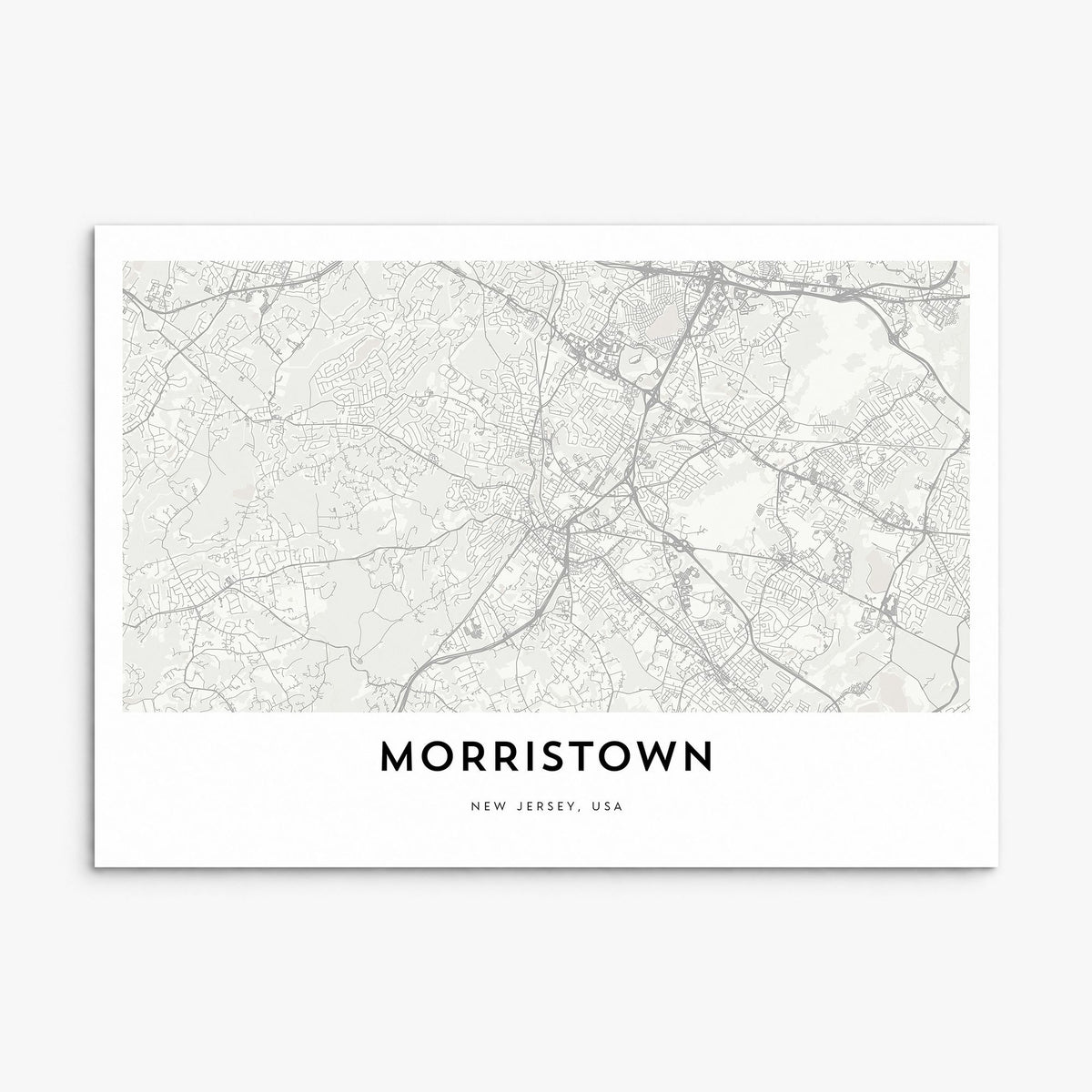 Morristown Map Poster, print only (unframed)
