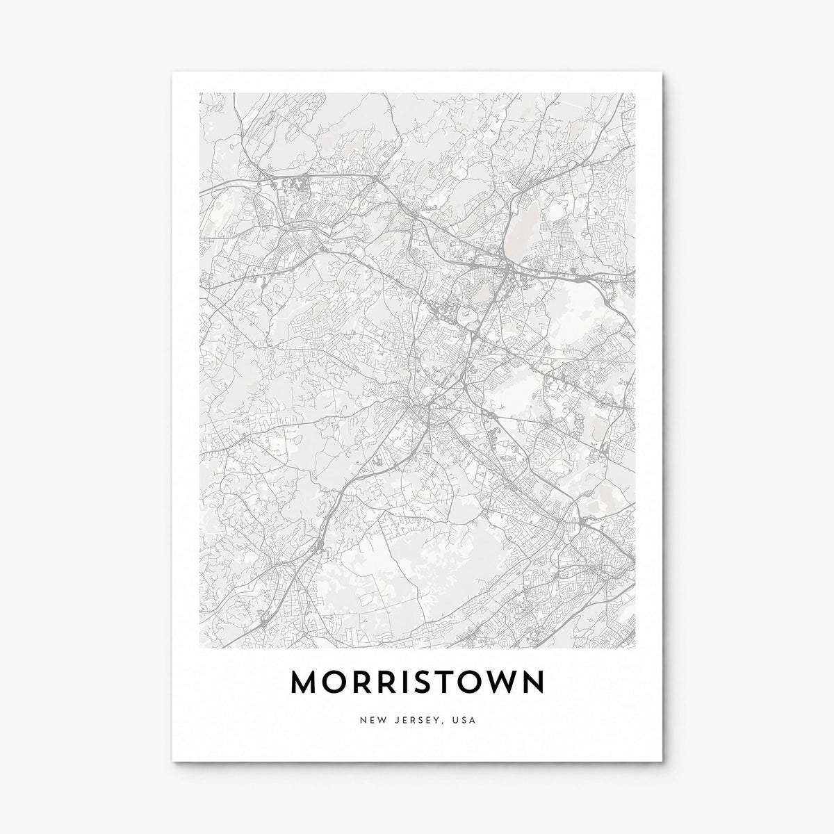 Morristown Map Poster, print only (unframed)
