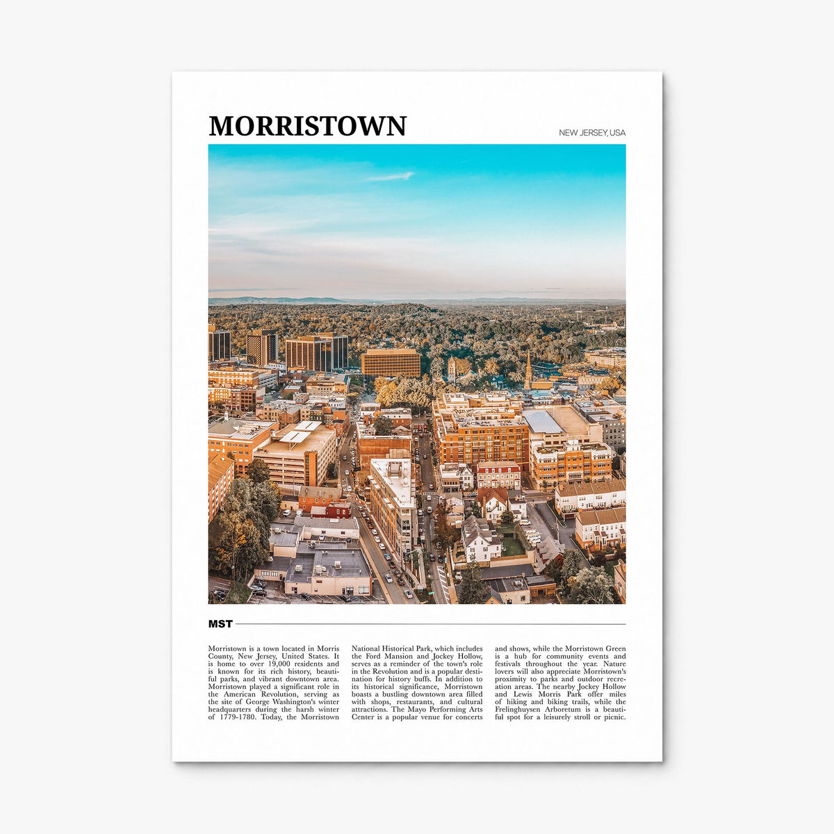 Morristown Travel Poster, print only (unframed)