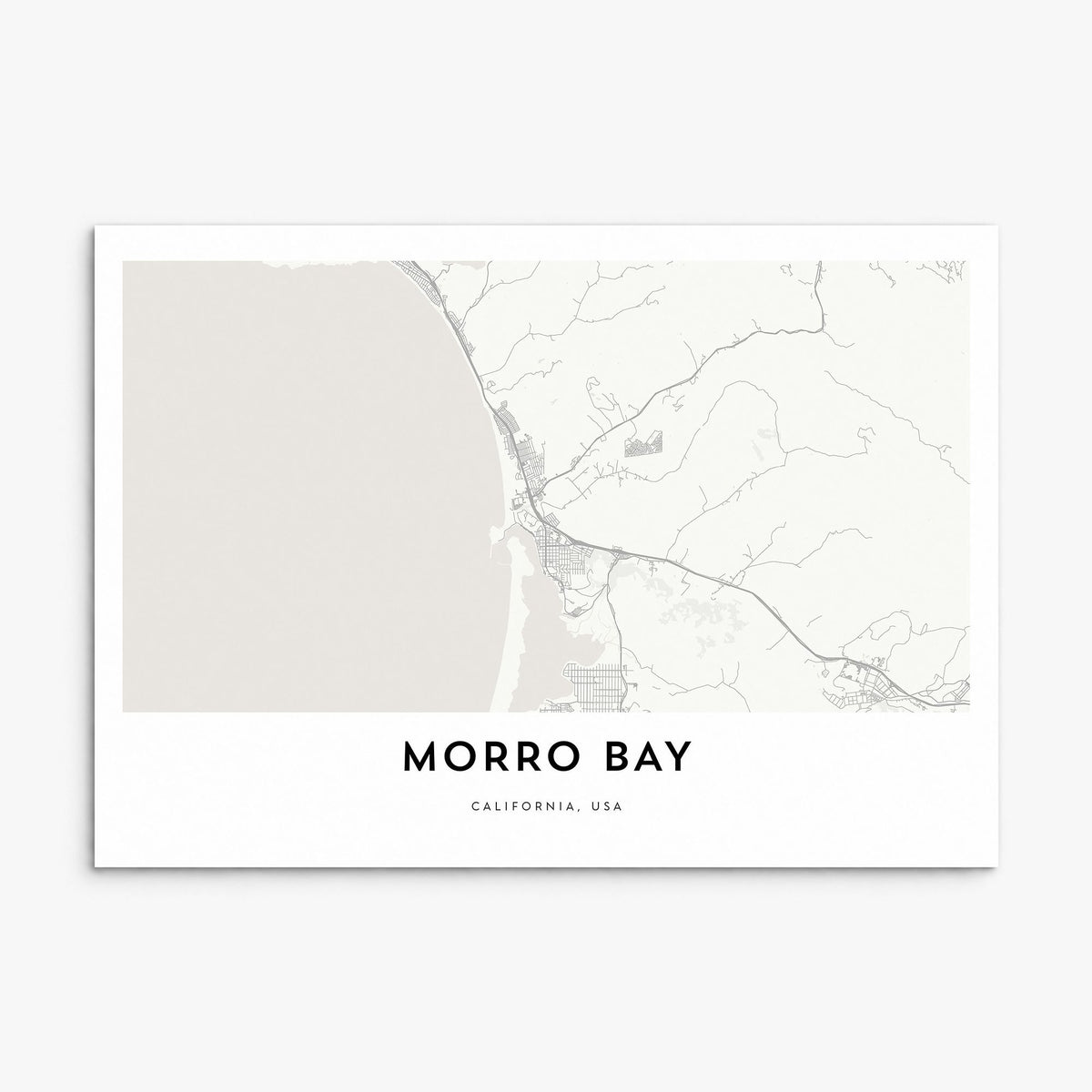 Morro Bay Map Poster, print only (unframed)