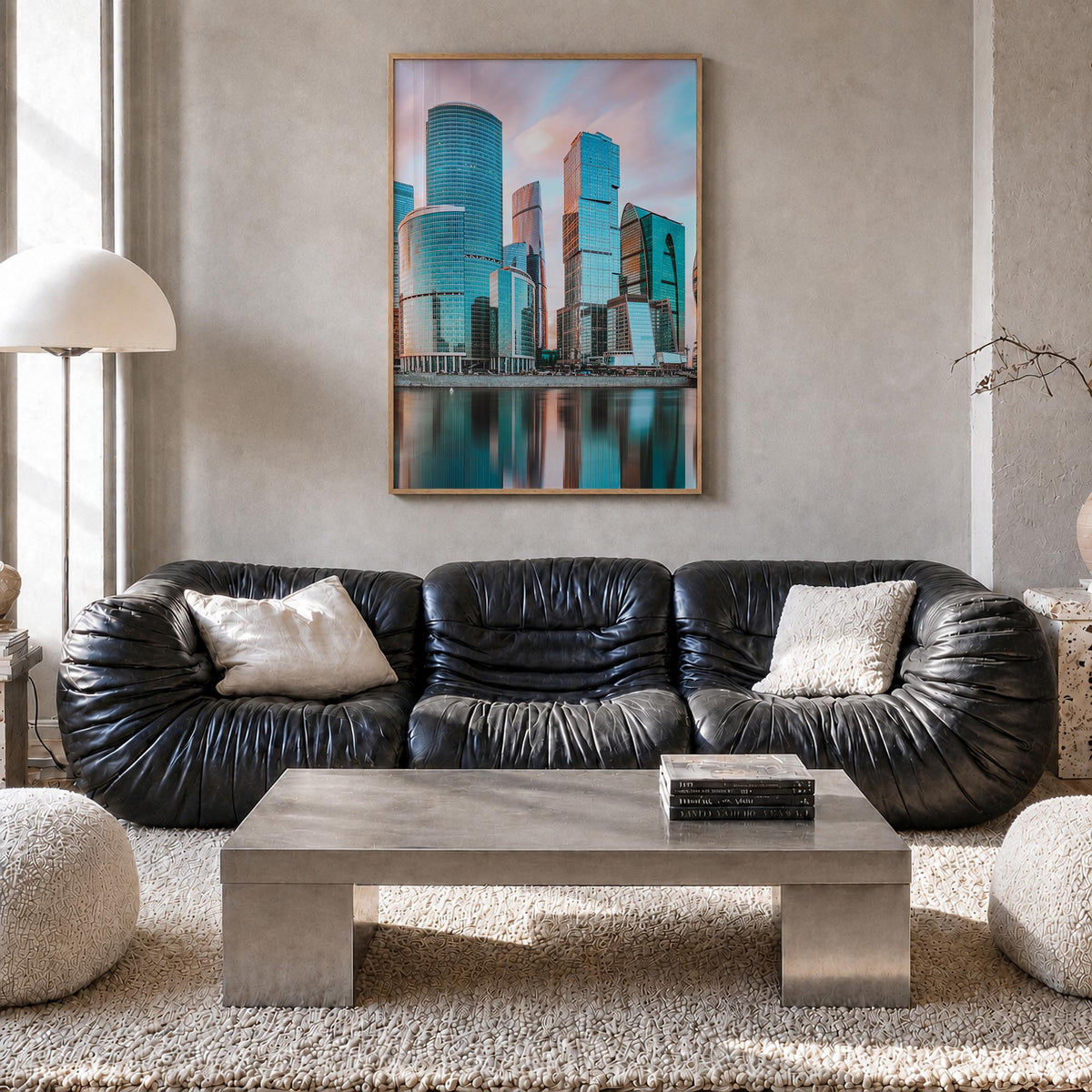 Moscow, Russia no. 2 colorful photo poster of Russia – vertical wall art in natural wood frame, hanging on wall