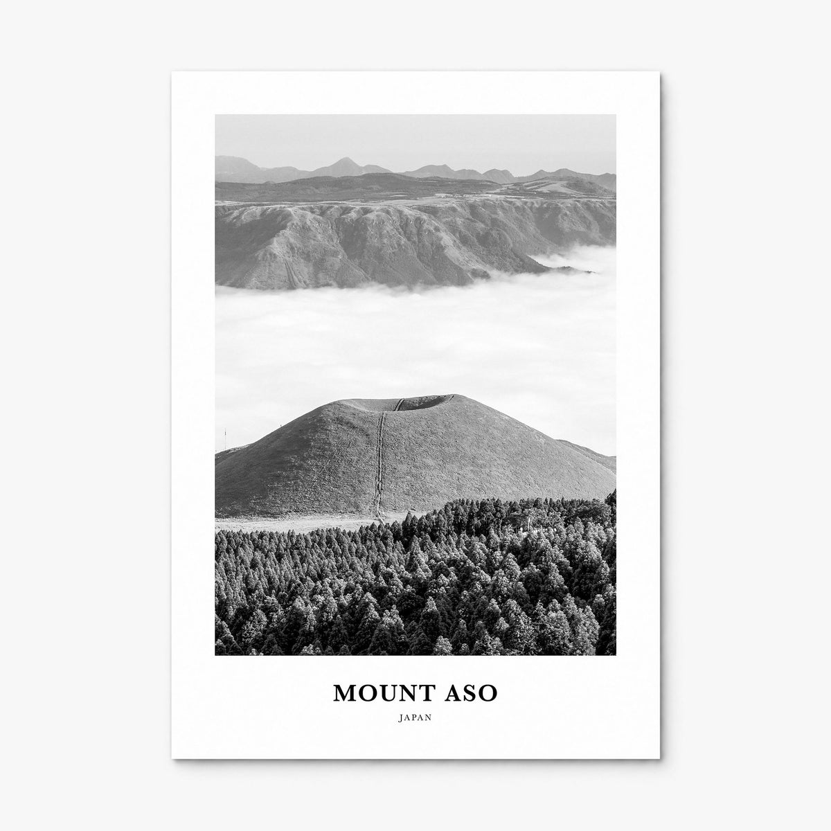 Mount Aso Classic Poster, print only (unframed)