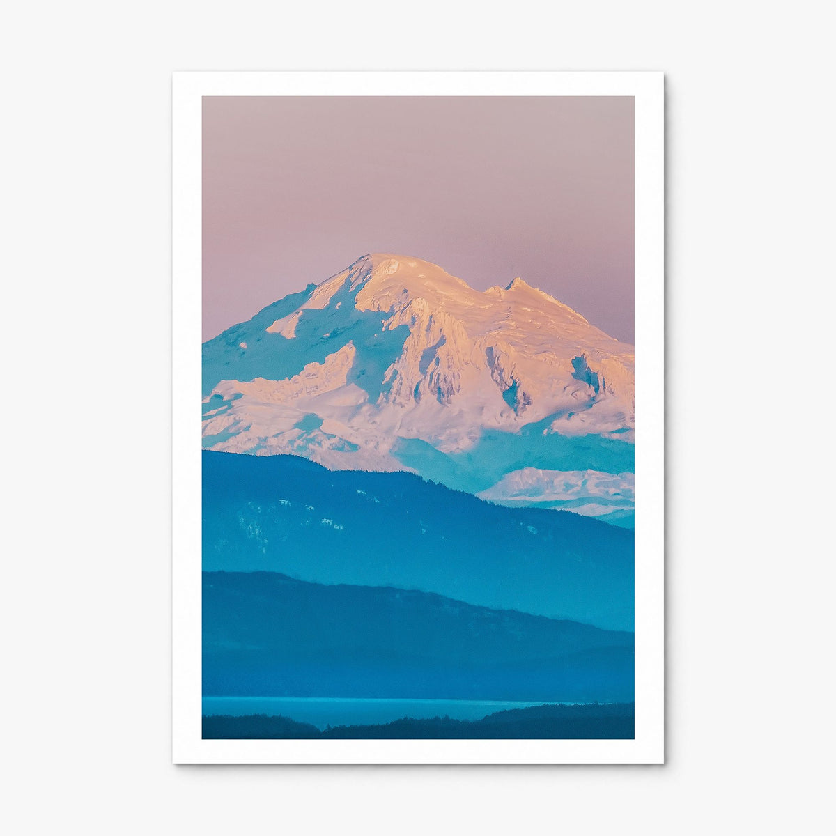Mount Baker Photo Poster, print only (unframed), white border