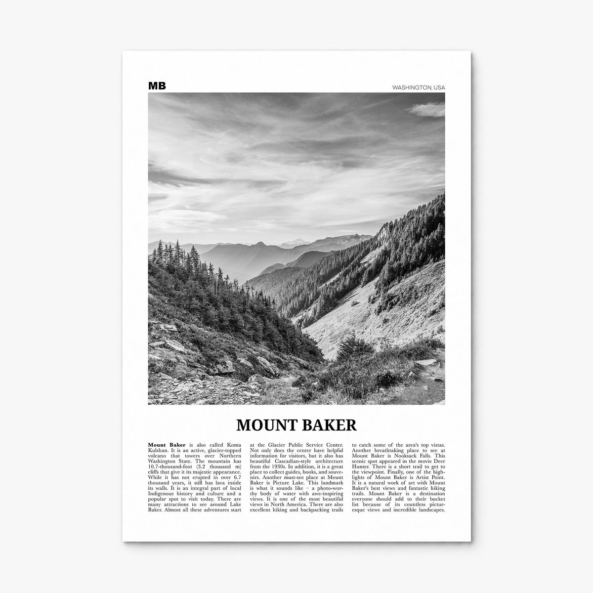 Mount Baker Newspaper Poster, print only (unframed)
