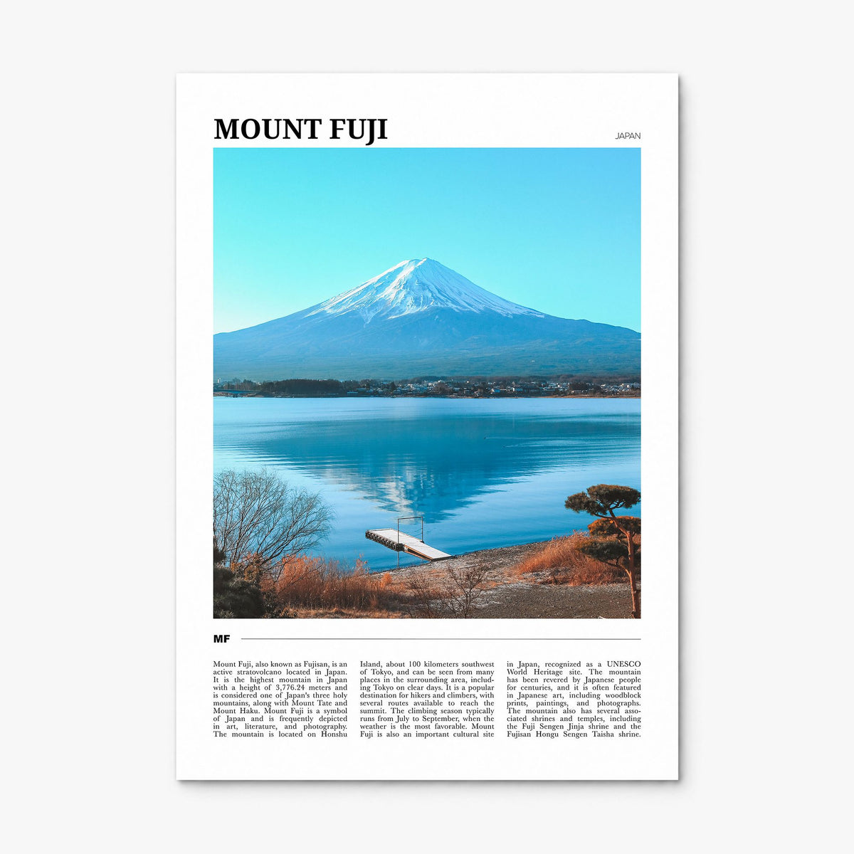 Mount Fuji Travel Poster, print only (unframed)