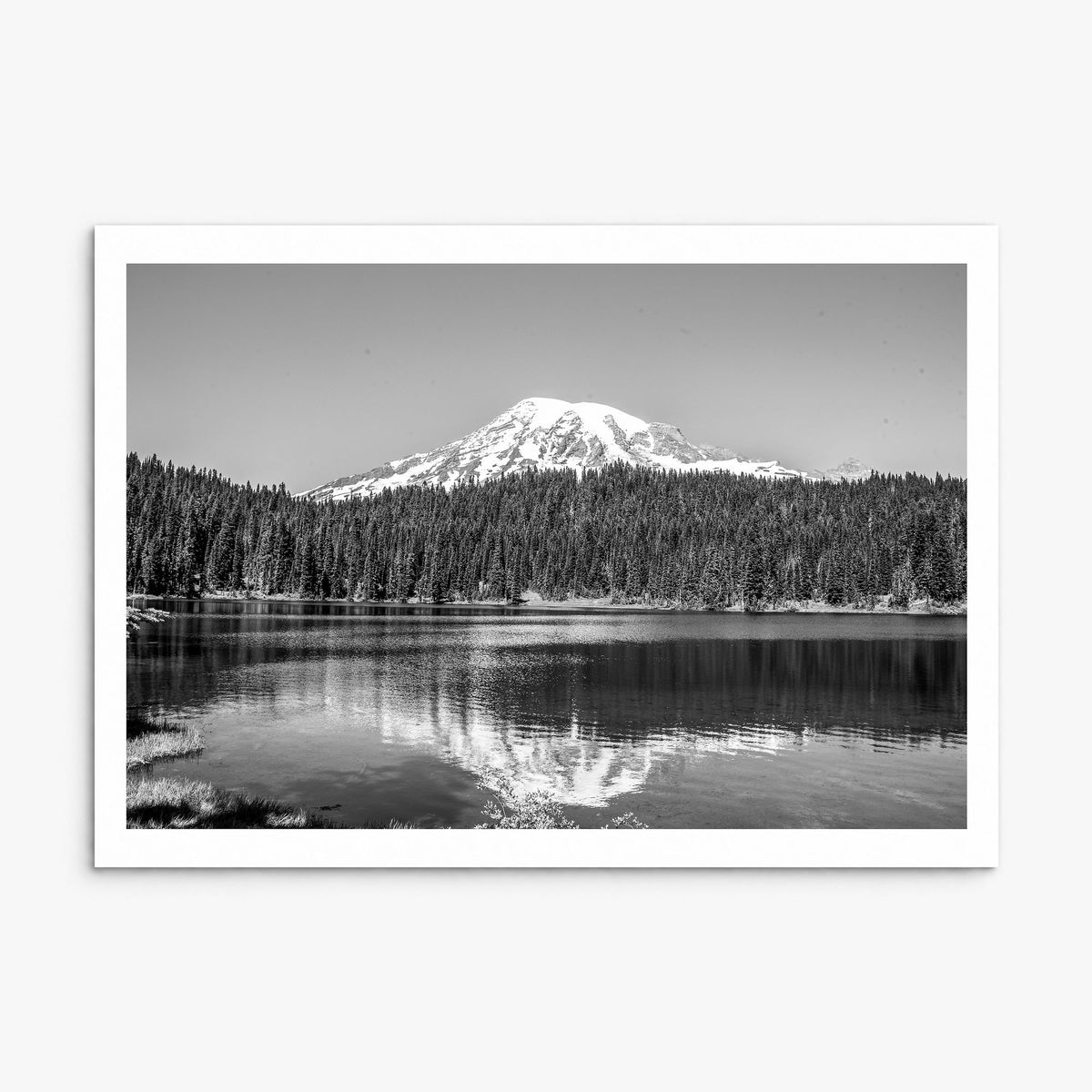 Mount Rainier Photo Poster, print only (unframed), white border