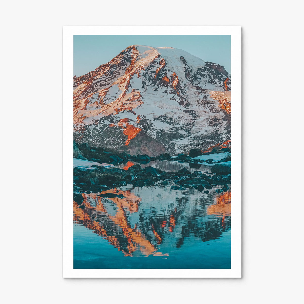 Mount Rainier Photo No 2 Poster, print only (unframed), white border