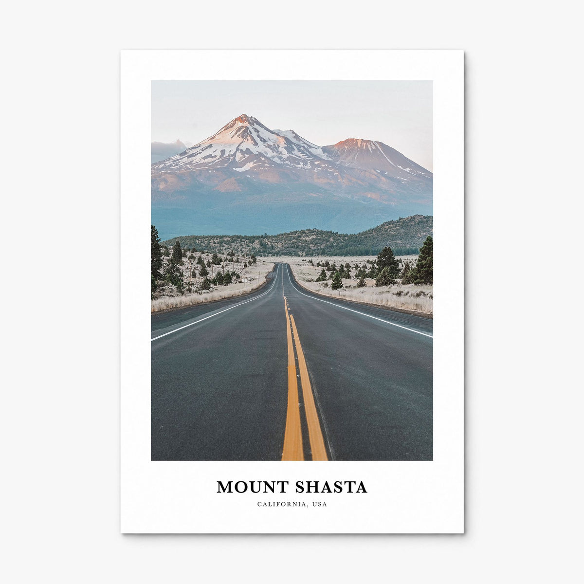 Mount Shasta Classic Poster, print only (unframed)