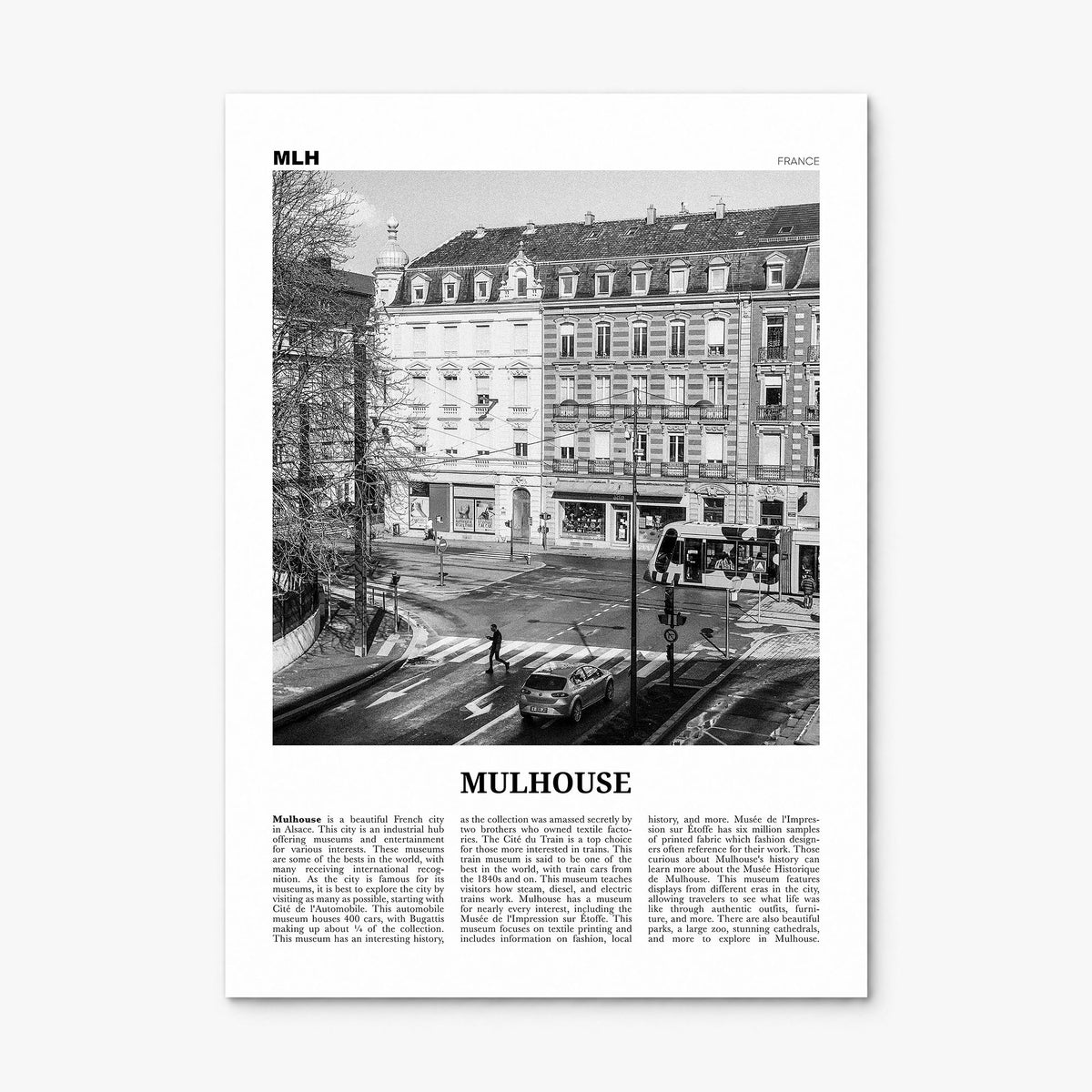 Mulhouse Newspaper Poster, print only (unframed)