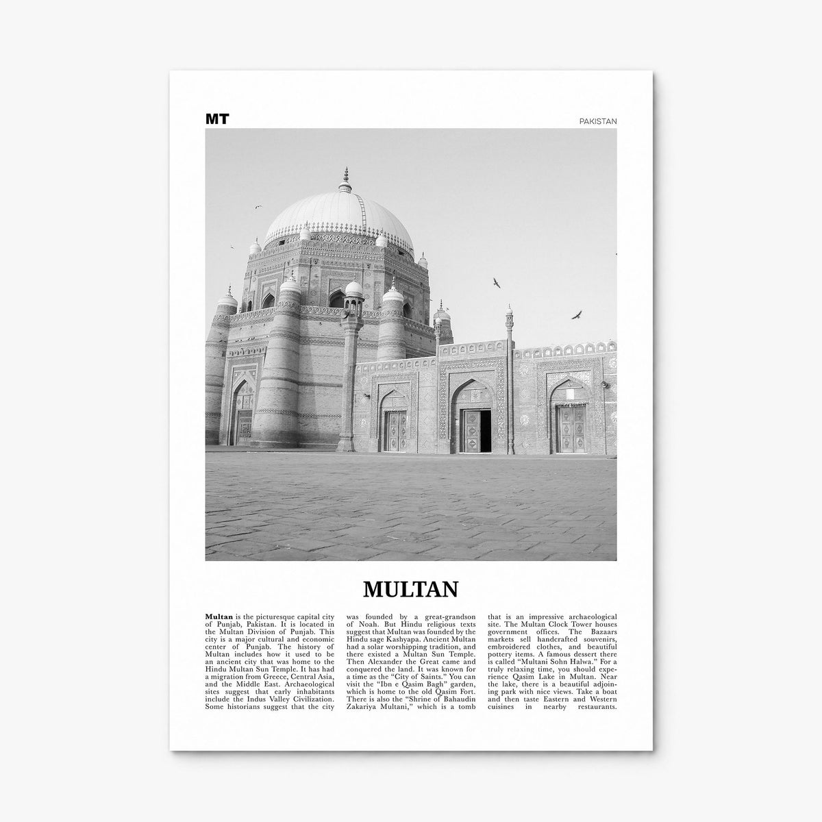 Multan Newspaper Poster, print only (unframed)