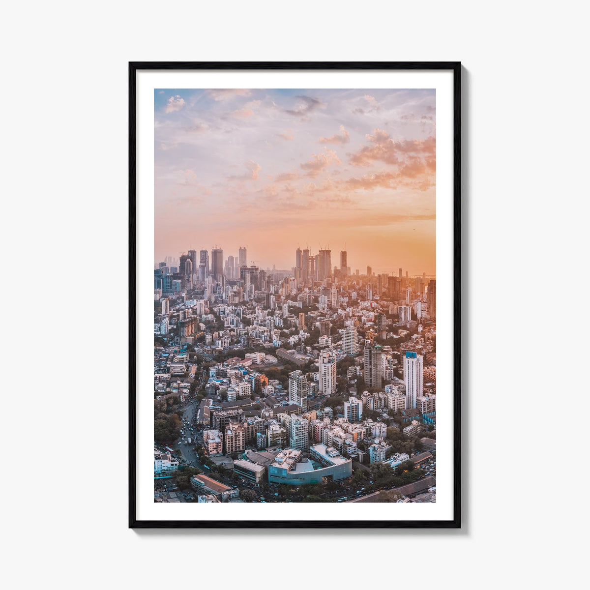 Mumbai no. 1 colorful photo poster of India – vertical wall art, unframed print shown in interior mockup