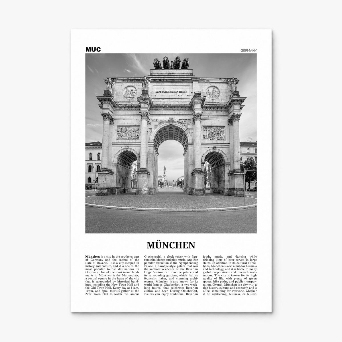 München Newspaper Poster, print only (unframed)