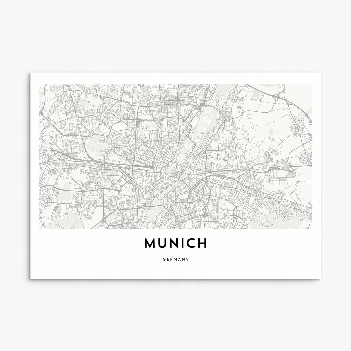 Munich Map Poster, print only (unframed)
