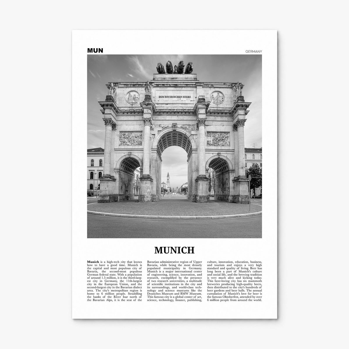 Munich Newspaper No 2 Poster, print only (unframed)
