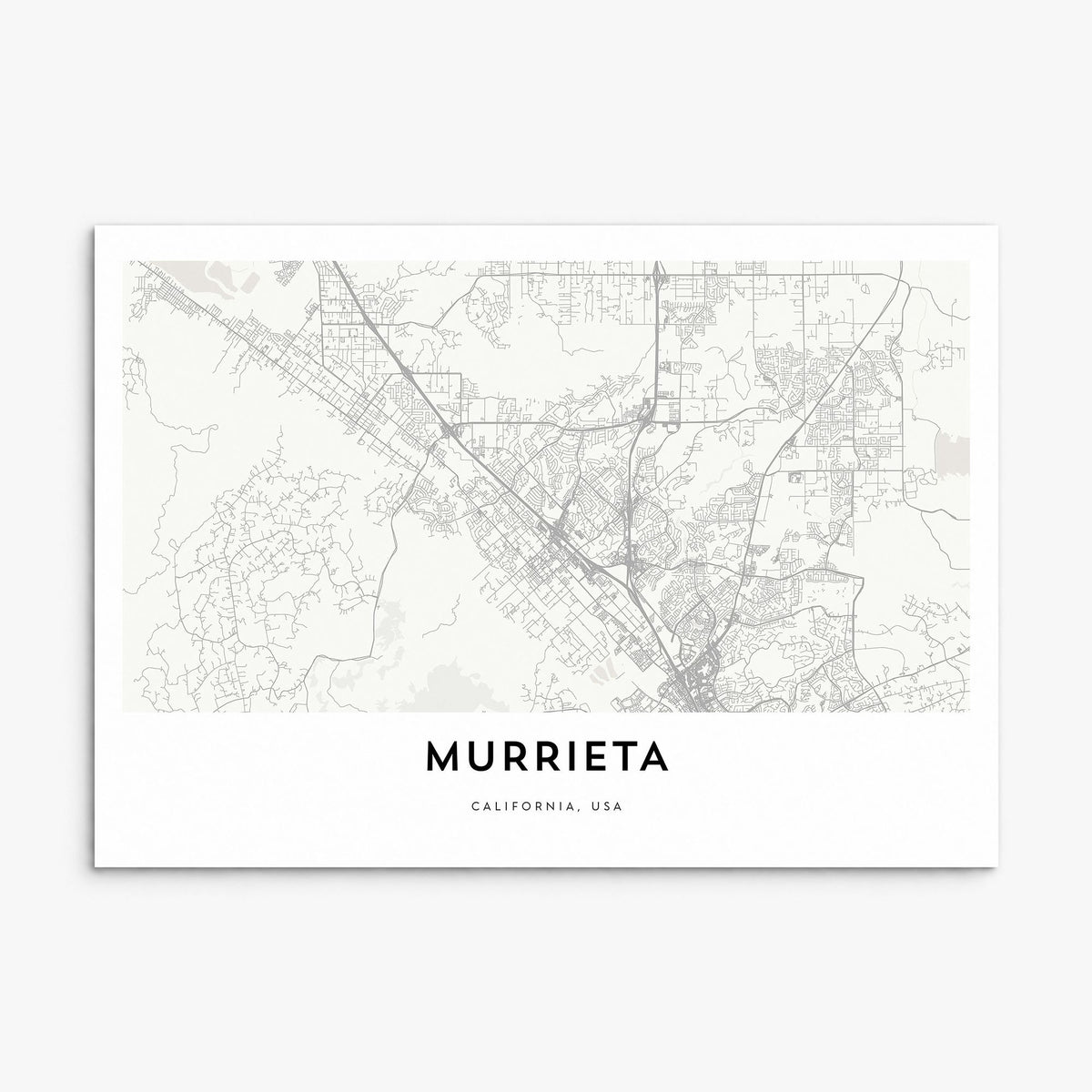 Murrieta Map Poster, print only (unframed)