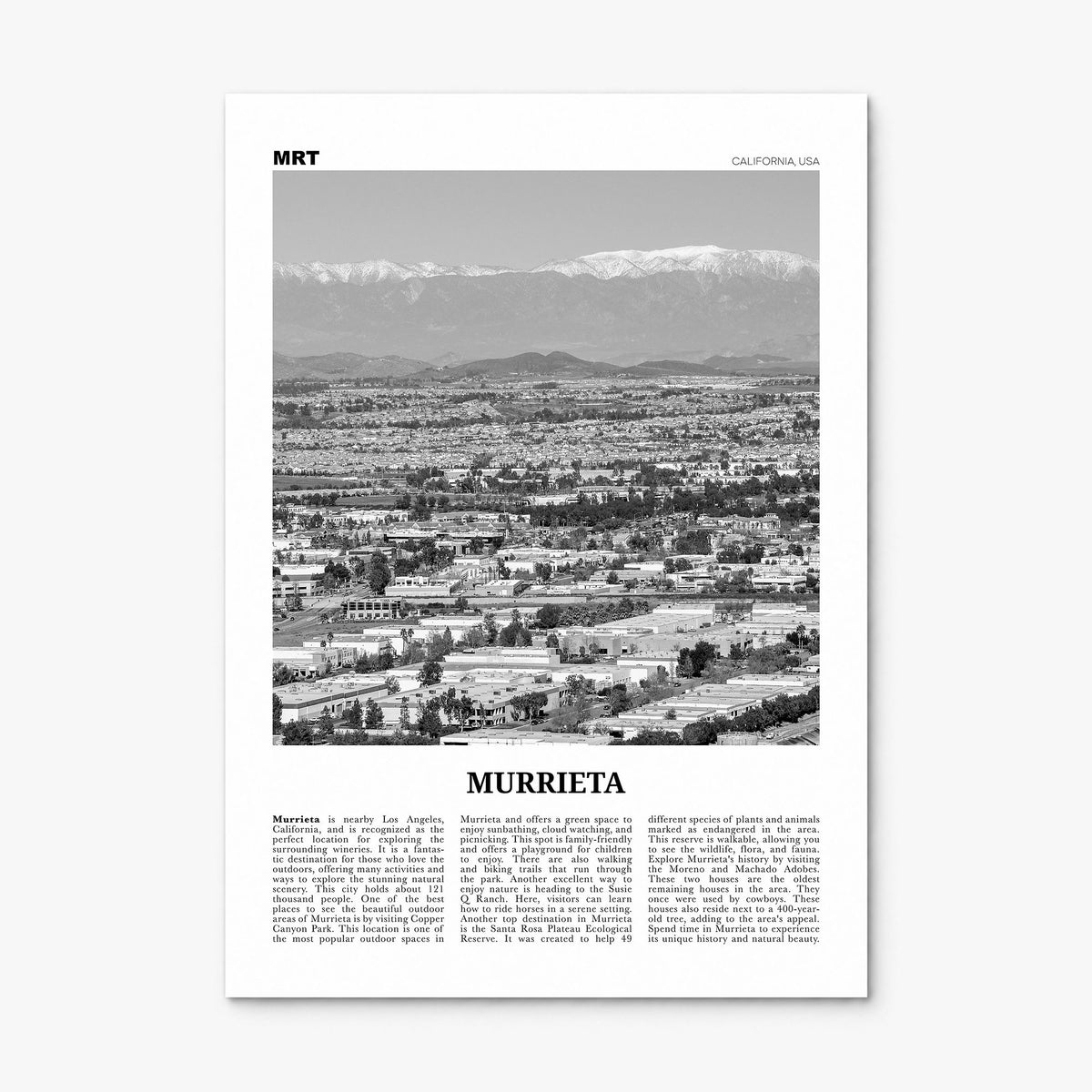 Murrieta Newspaper No 2 Poster, print only (unframed)
