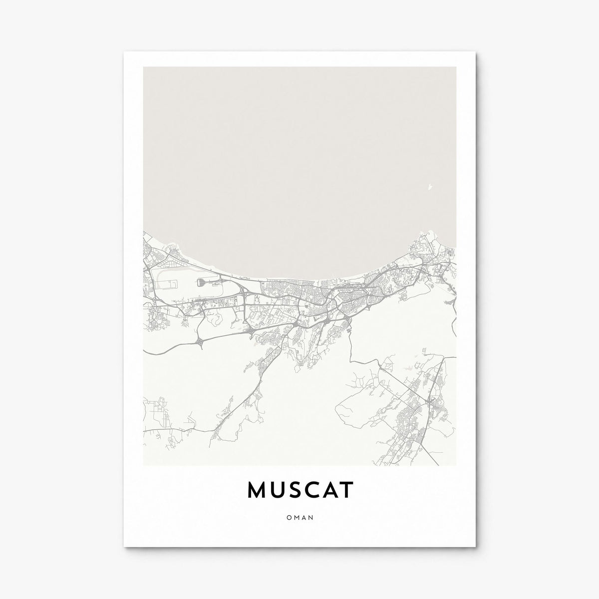 Muscat Map Poster, print only (unframed)