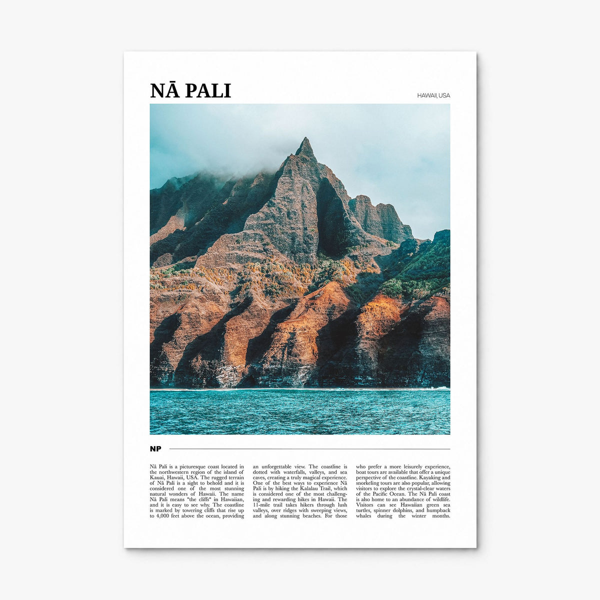 Nā Pali Travel No 1 Poster, print only (unframed)