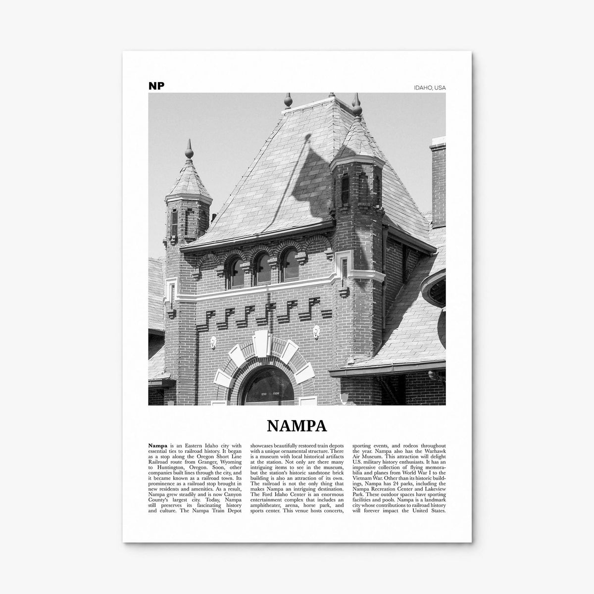 Nampa Newspaper Poster, print only (unframed)
