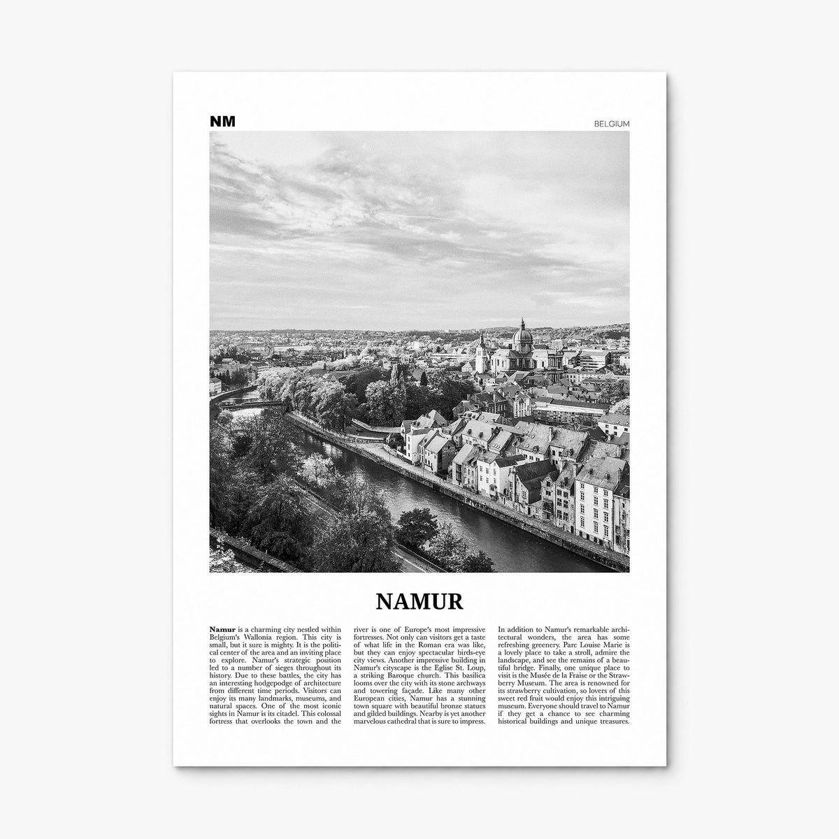 Namur Newspaper Poster, print only (unframed)