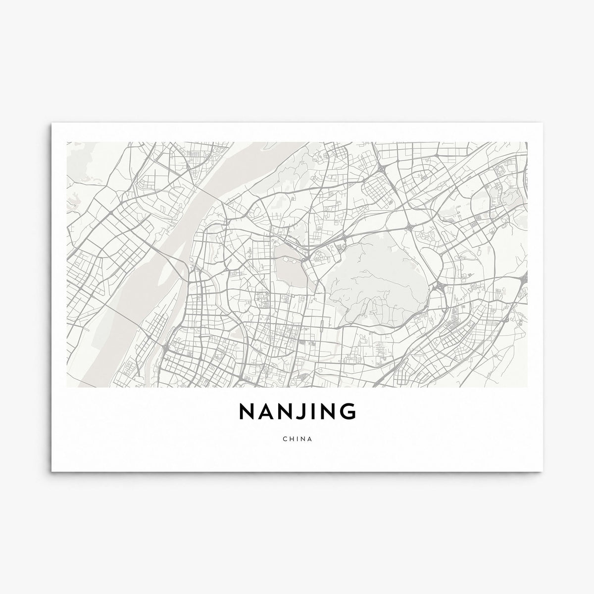 Nanjing Map Poster, print only (unframed)