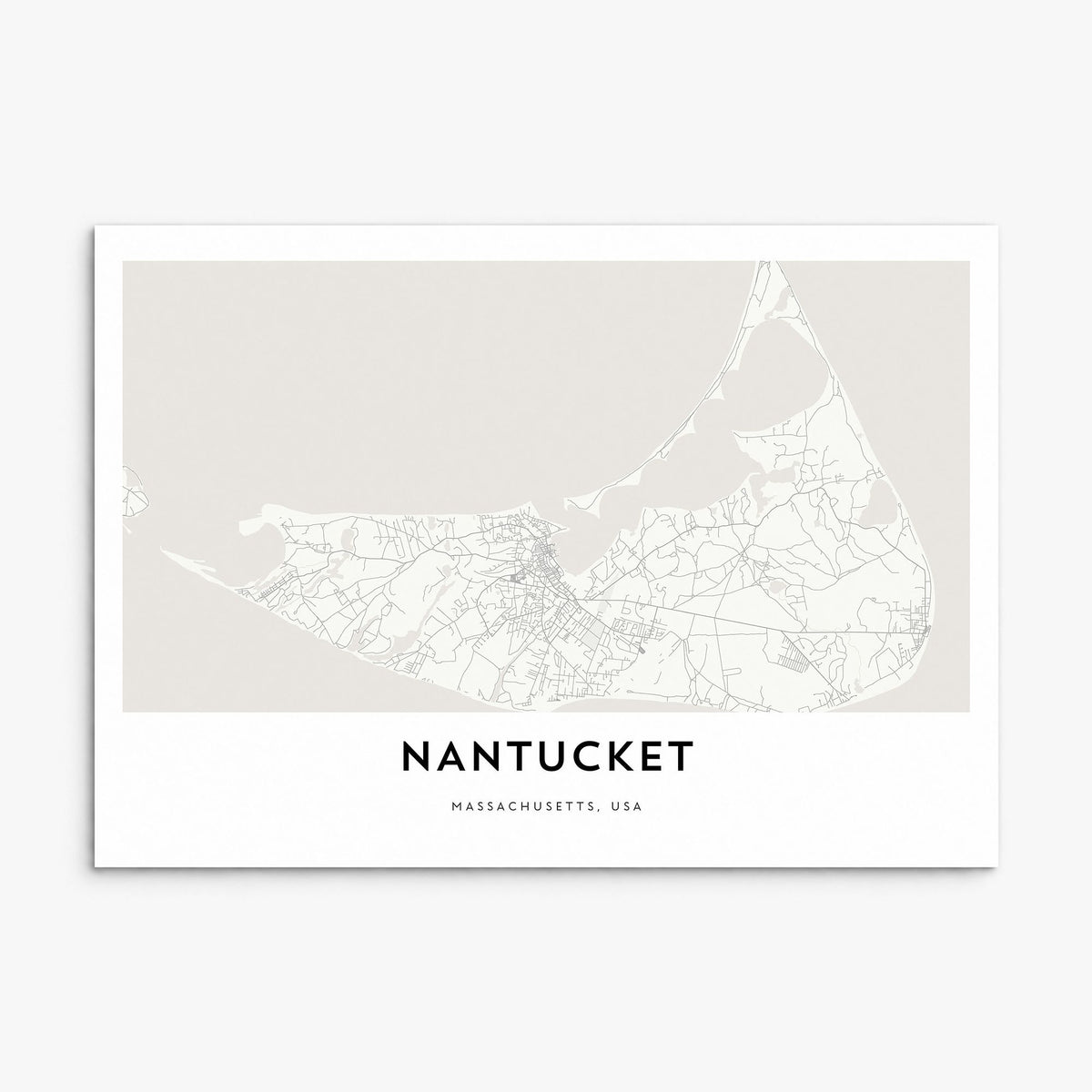 Nantucket Map Poster, print only (unframed)