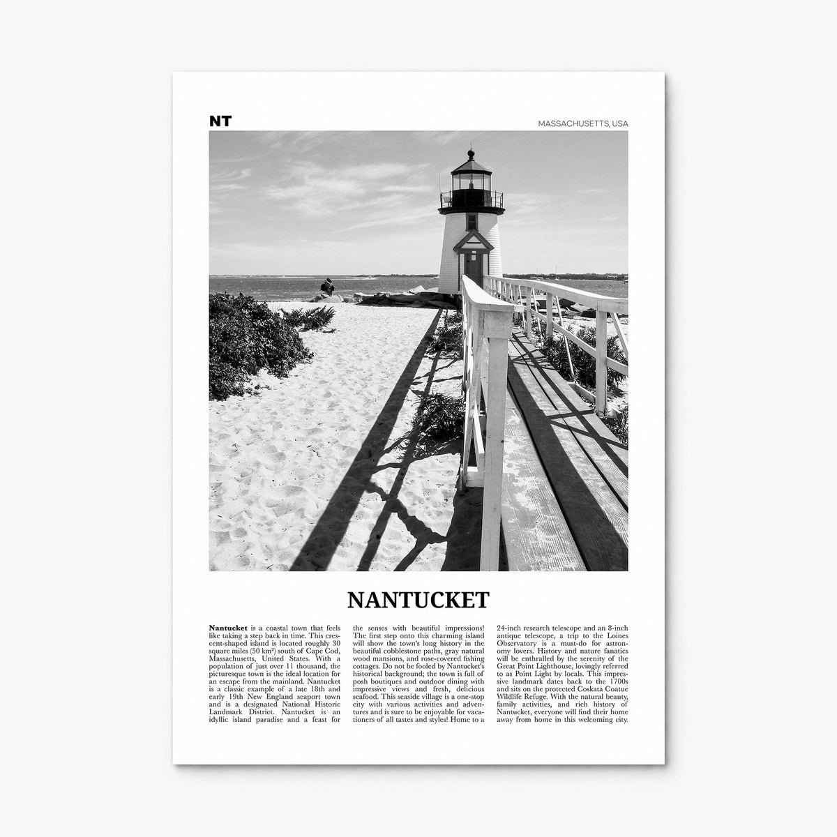 Nantucket Newspaper Poster, print only (unframed)