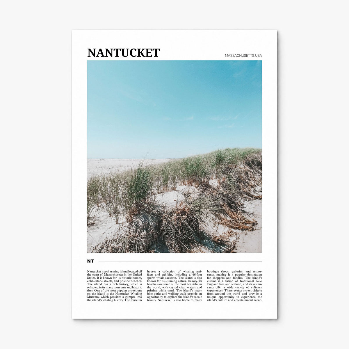 Nantucket Travel Poster, print only (unframed)